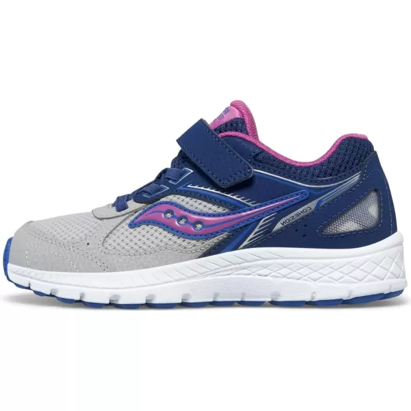 imageSaucony UnisexChild Cohesion 14 Alternative Closure Jr Running ShoeNavyGreyGrape