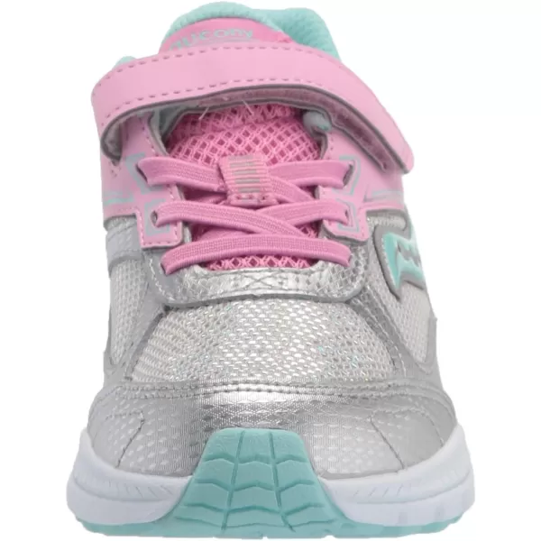imageSaucony UnisexChild Cohesion 14 Alternative Closure Jr Running ShoePinkSilver