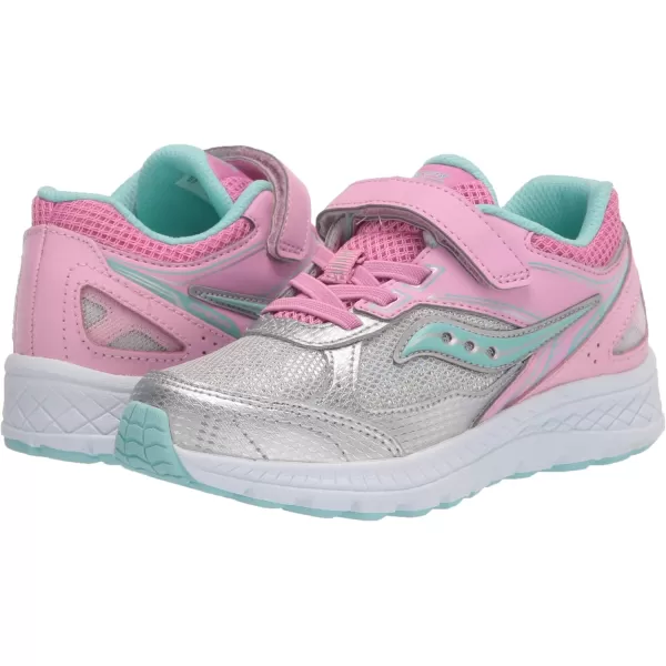imageSaucony UnisexChild Cohesion 14 Alternative Closure Jr Running ShoePinkSilver