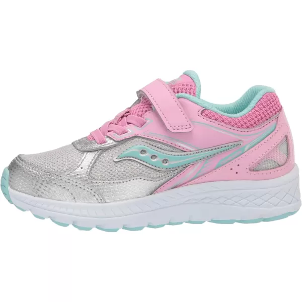 imageSaucony UnisexChild Cohesion 14 Alternative Closure Jr Running ShoePinkSilver