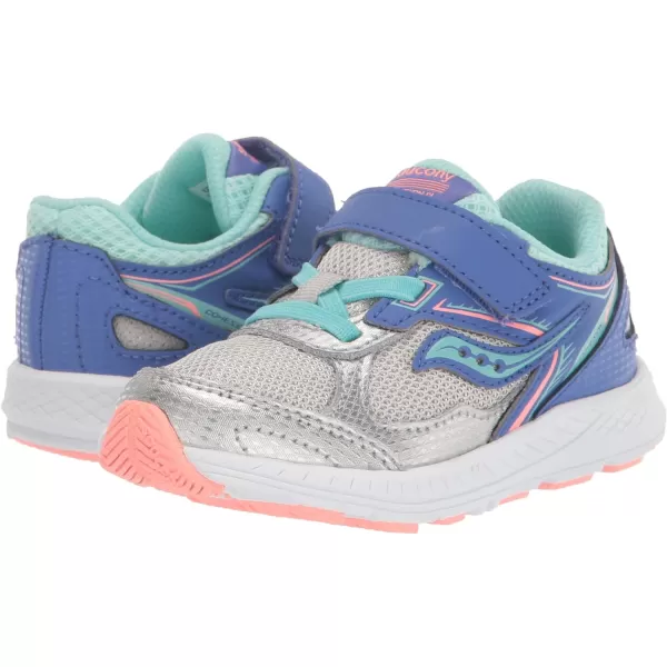imageSaucony UnisexChild Cohesion 14 Alternative Closure Jr Running ShoeSilverPeriwinkleTurq