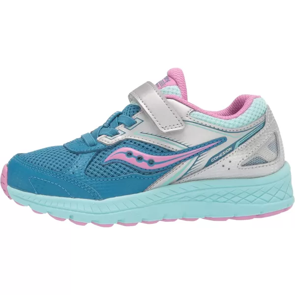 imageSaucony UnisexChild Cohesion 14 Alternative Closure Jr Running ShoeTurqPink