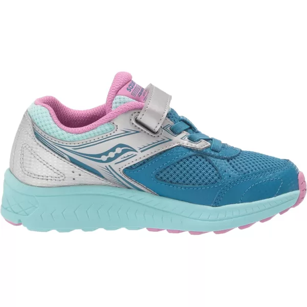 imageSaucony UnisexChild Cohesion 14 Alternative Closure Jr Running ShoeTurqPink