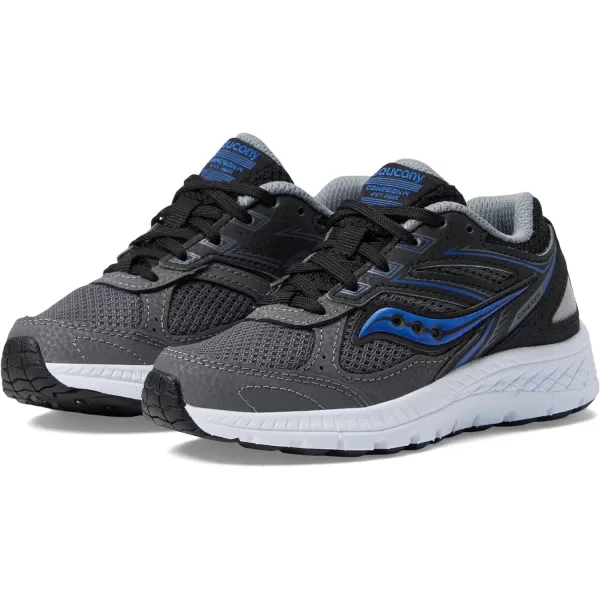 imageSaucony UnisexChild Cohesion 14 Lace to Toe Running ShoeBlackGreyBlue