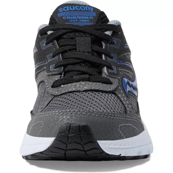 imageSaucony UnisexChild Cohesion 14 Lace to Toe Running ShoeBlackGreyBlue