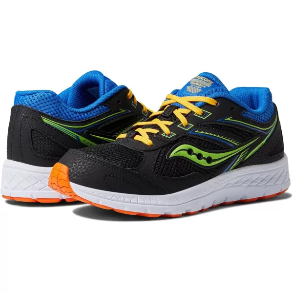 imageSaucony UnisexChild Cohesion 14 Lace to Toe Running ShoeBlackMulti