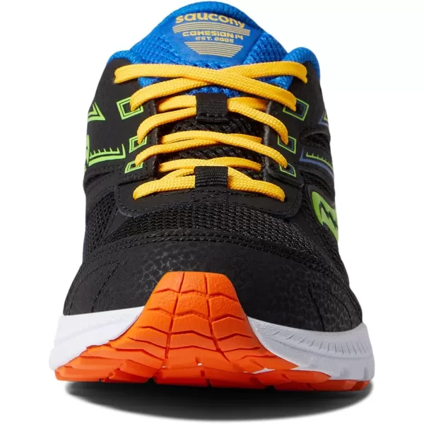 imageSaucony UnisexChild Cohesion 14 Lace to Toe Running ShoeBlackMulti