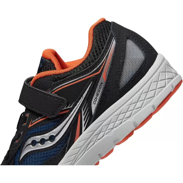 imageSaucony UnisexChild Cohesion 14 Lace to Toe Running ShoeBlackNavyRed