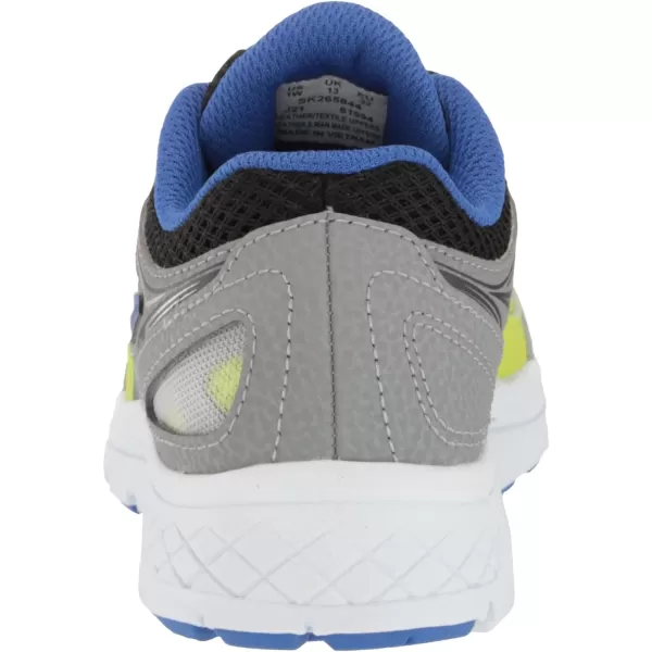 imageSaucony UnisexChild Cohesion 14 Lace to Toe Running ShoeGreyAcidLime