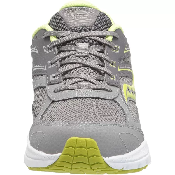 imageSaucony UnisexChild Cohesion 14 Lace to Toe Running ShoeGreyCitron