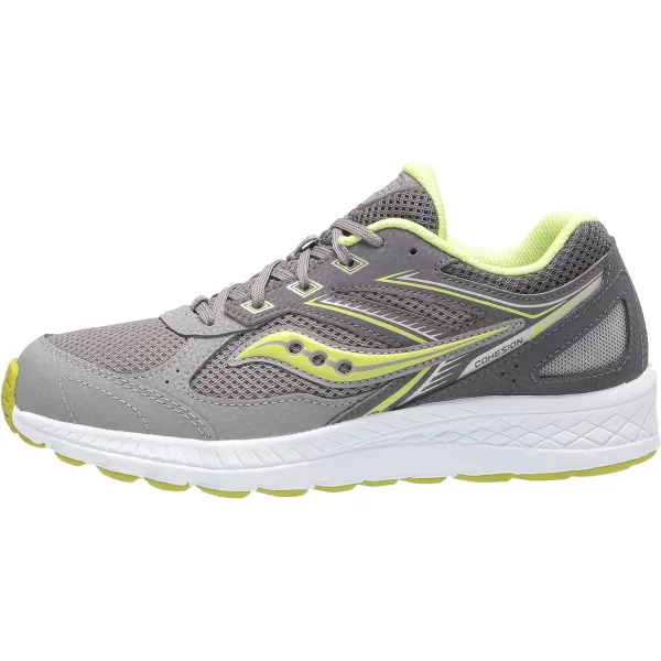 imageSaucony UnisexChild Cohesion 14 Lace to Toe Running ShoeGreyCitron