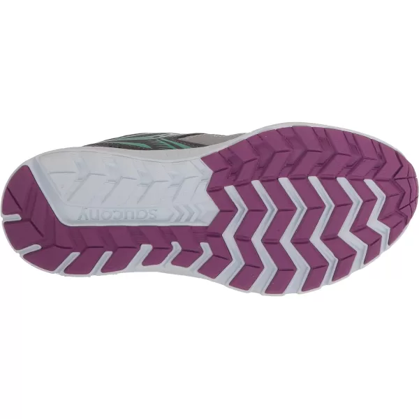 imageSaucony UnisexChild Cohesion 14 Lace to Toe Running ShoeGreyMagentaTurq