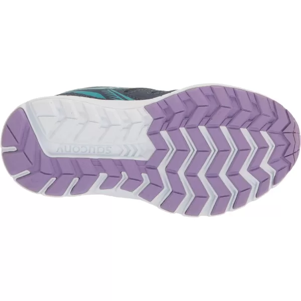 imageSaucony UnisexChild Cohesion 14 Lace to Toe Running ShoeNavyTurqPurple