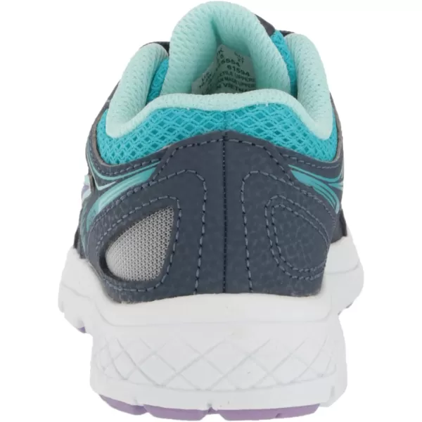imageSaucony UnisexChild Cohesion 14 Lace to Toe Running ShoeNavyTurqPurple