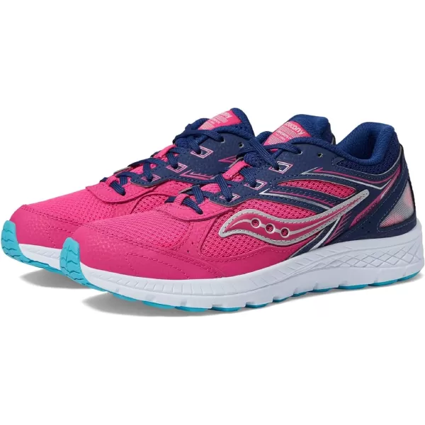 imageSaucony UnisexChild Cohesion 14 Lace to Toe Running ShoePinkNavy