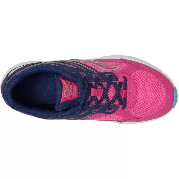 imageSaucony UnisexChild Cohesion 14 Lace to Toe Running ShoePinkNavy