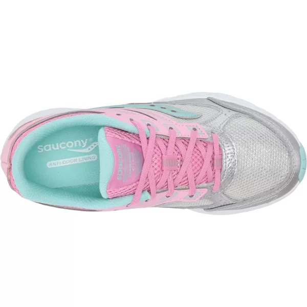 imageSaucony UnisexChild Cohesion 14 Lace to Toe Running ShoePinkSilver