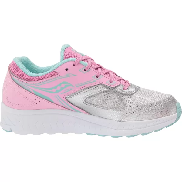 imageSaucony UnisexChild Cohesion 14 Lace to Toe Running ShoePinkSilver