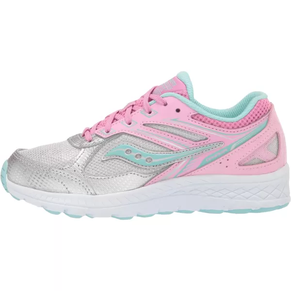 imageSaucony UnisexChild Cohesion 14 Lace to Toe Running ShoePinkSilver