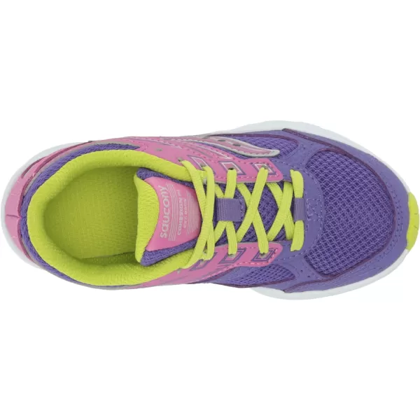 imageSaucony UnisexChild Cohesion 14 Lace to Toe Running ShoePurpleGreen