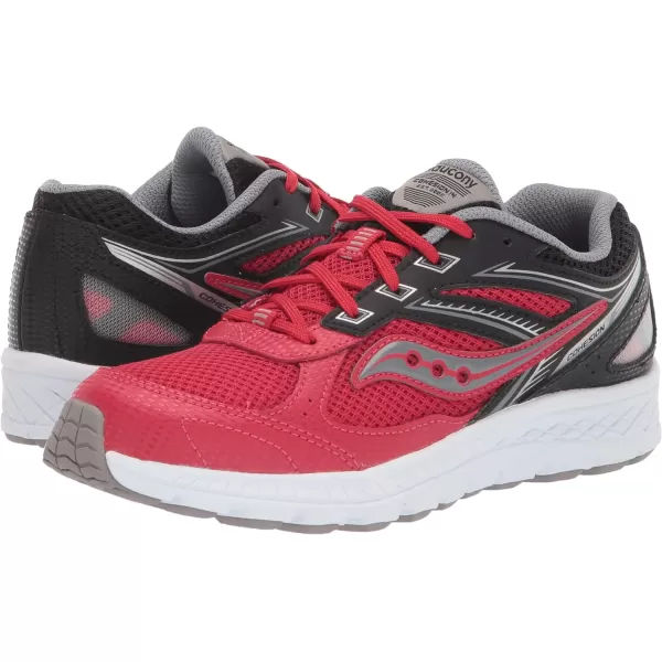 imageSaucony UnisexChild Cohesion 14 Lace to Toe Running ShoeRedBlack