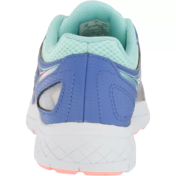 imageSaucony UnisexChild Cohesion 14 Lace to Toe Running ShoeSilverPeriwinkleTurq