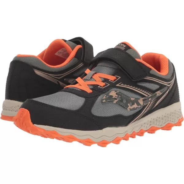 imageSaucony UnisexChild Cohesion Tr14 Alternative Closure Trail Running ShoeBlackCamo