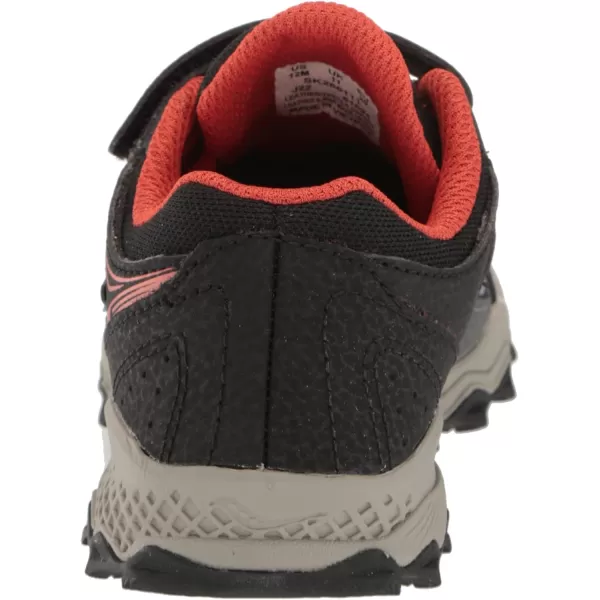 imageSaucony UnisexChild Cohesion Tr14 Alternative Closure Trail Running ShoeBlackGreyRed