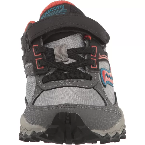 imageSaucony UnisexChild Cohesion Tr14 Alternative Closure Trail Running ShoeBlackGreyRed