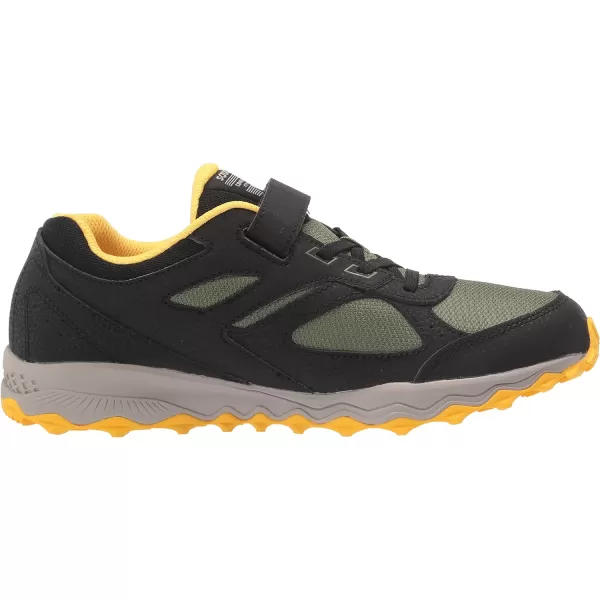imageSaucony UnisexChild Cohesion Tr14 Alternative Closure Trail Running ShoeBlackOliveYellow