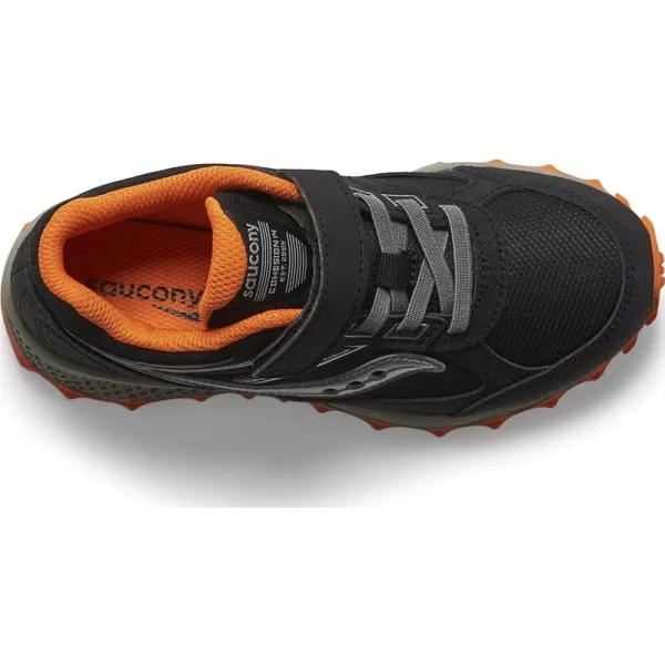 imageSaucony UnisexChild Cohesion Tr14 Alternative Closure Trail Running ShoeBlackOrange