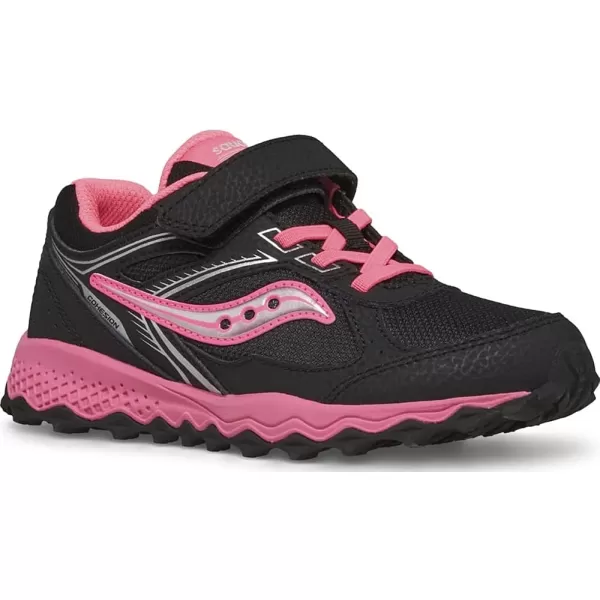 imageSaucony UnisexChild Cohesion Tr14 Alternative Closure Trail Running ShoeBlackPink