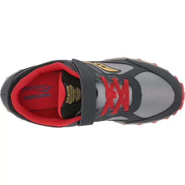 imageSaucony UnisexChild Cohesion Tr14 Alternative Closure Trail Running ShoeNavyGreyRed