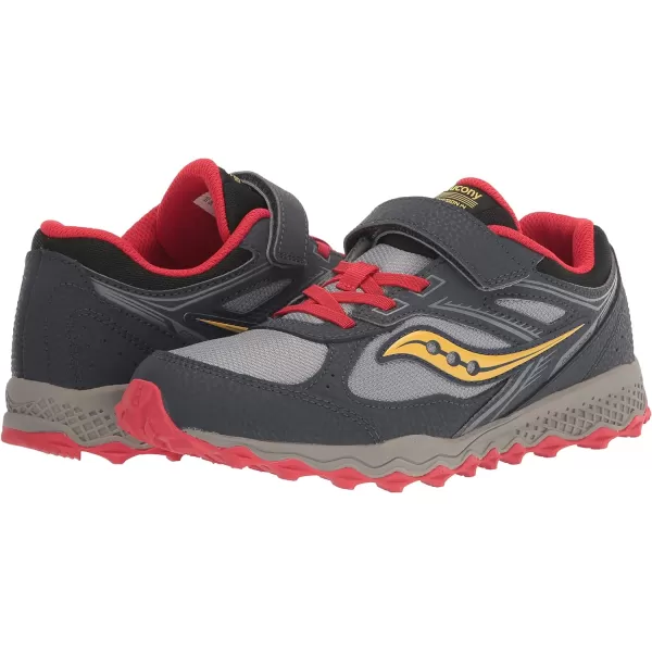 imageSaucony UnisexChild Cohesion Tr14 Alternative Closure Trail Running ShoeNavyGreyRed