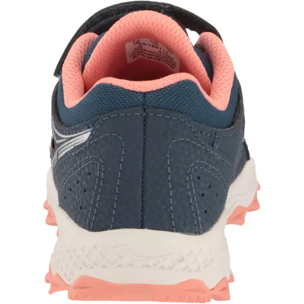 imageSaucony UnisexChild Cohesion Tr14 Alternative Closure Trail Running ShoeNavyTealCoral