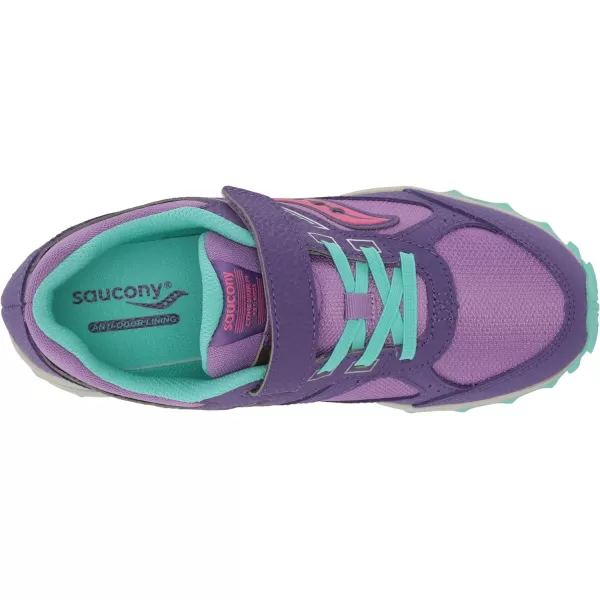 imageSaucony UnisexChild Cohesion Tr14 Alternative Closure Trail Running ShoePurplePink