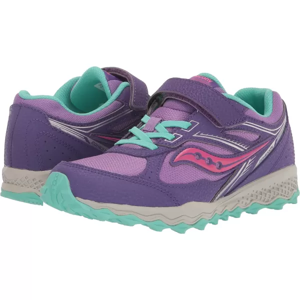 imageSaucony UnisexChild Cohesion Tr14 Alternative Closure Trail Running ShoePurplePink