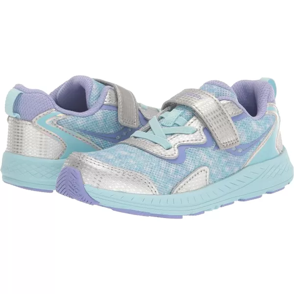 imageSaucony UnisexChild Flash Alternative Closure 30 SneakerSilverPurple