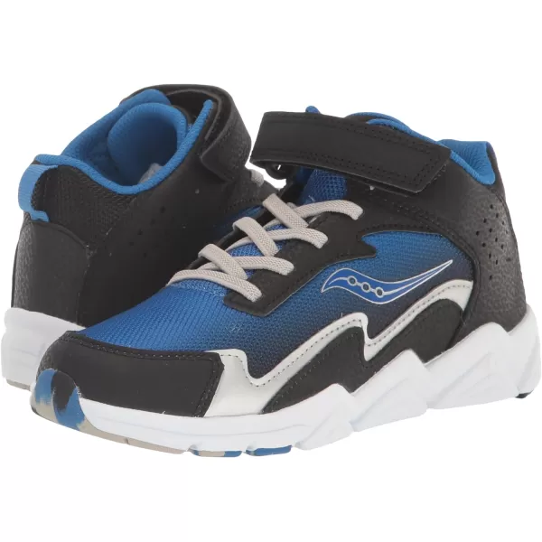 imageSaucony UnisexChild Flash Alternative Closure Mid SneakerBlackBlue