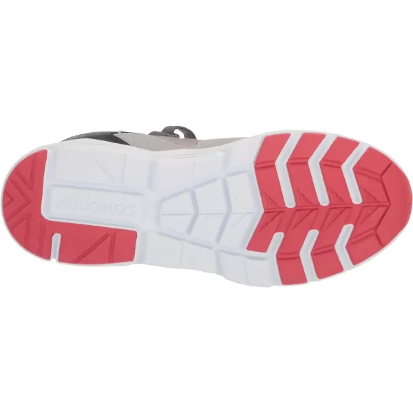 imageSaucony UnisexChild Flash Alternative Closure Mid SneakerGreyRed