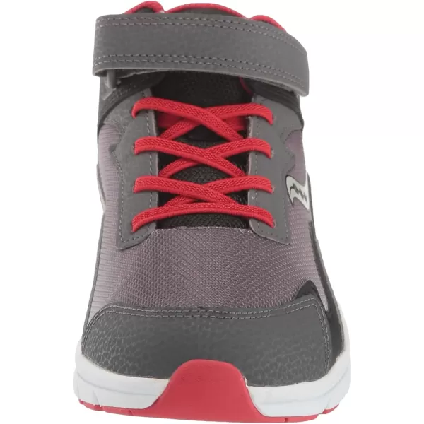 imageSaucony UnisexChild Flash Alternative Closure Mid SneakerGreyRed