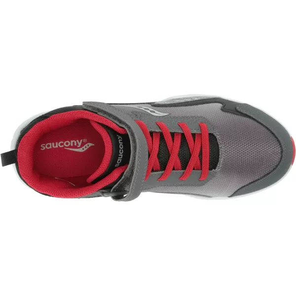imageSaucony UnisexChild Flash Alternative Closure Mid SneakerGreyRed