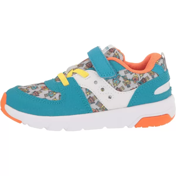 imageSaucony UnisexChild Jazz Lite 20 SneakerTurqOrange