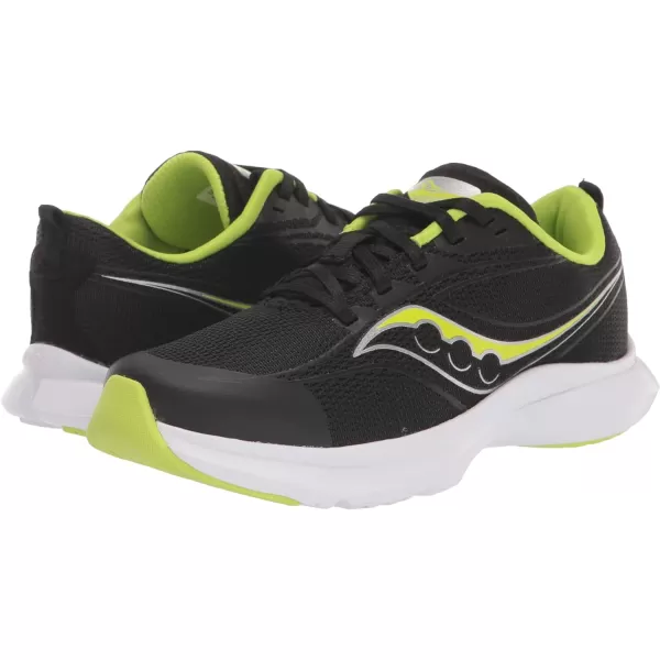 imageSaucony UnisexChild Kinvara 13 Running ShoeBlackLime