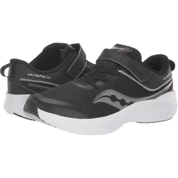 imageSaucony UnisexChild Kinvara 14 Altervative Closure SneakerBlackGrey