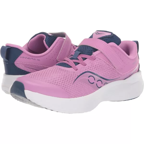 imageSaucony UnisexChild Kinvara 14 Altervative Closure SneakerGrapeIndigo