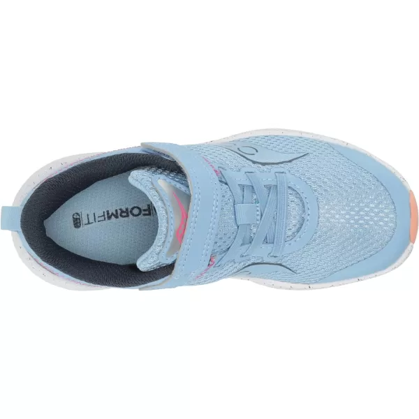 imageSaucony UnisexChild Kinvara 14 Altervative Closure SneakerLight Blue