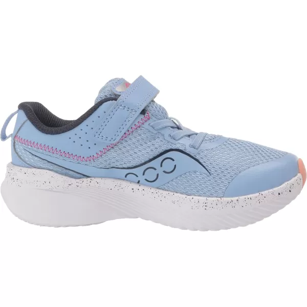 imageSaucony UnisexChild Kinvara 14 Altervative Closure SneakerLight Blue