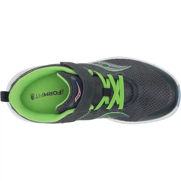 imageSaucony UnisexChild Kinvara 14 Altervative Closure SneakerNavyGreen