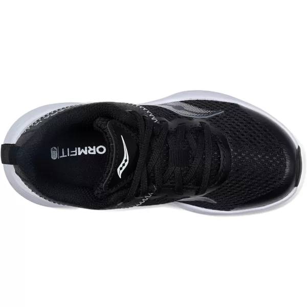 imageSaucony UnisexChild Kinvara 14 Lace to Toe SneakerBlackGrey